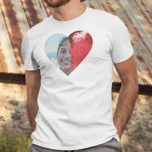 Custom Sequin Men T-Shirts (Heart)