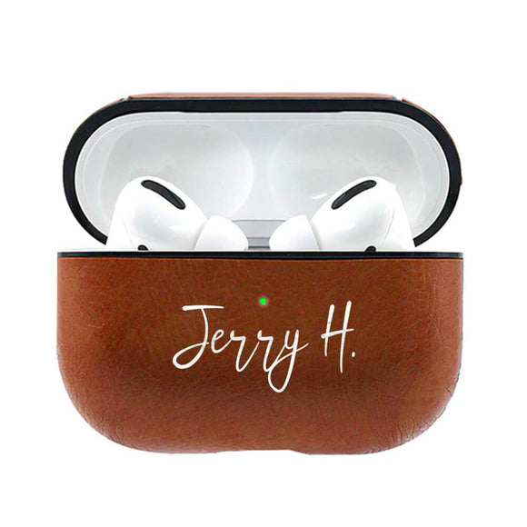 Custom Faux Leather Airpods Pro Case