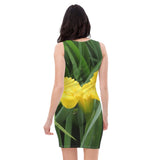 Fitted Dress - Yellow Daffodils