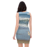 Fitted Dress - Beach birds