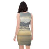 Fitted Dress - Cloudy Beach Sunset