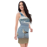 Fitted Dress - Beach birds