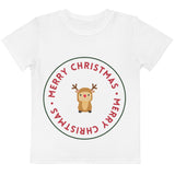 Kids crew neck t-shirt - Reindeer/Merry Christmas (printing Both sides)