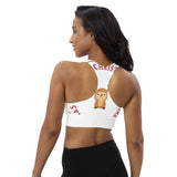 Longline sports bra - Reindeer/Merry Christmas