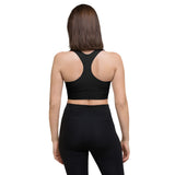 Longline sports bra - Black with HME logo