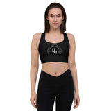 Longline sports bra - Black with HME logo