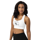 Longline sports bra - White with HME logo