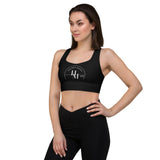 Longline sports bra - Black with HME logo