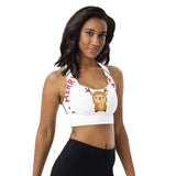 Longline sports bra - Reindeer/Merry Christmas