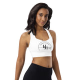 Longline sports bra - White with HME logo