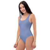 One-Piece Swimsuit - Blue/Lavender (solid/plain)