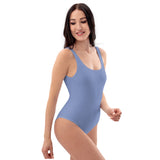 One-Piece Swimsuit - Blue/Lavender (solid/plain)