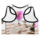 Padded Sports Bra - Zen Buddha with Orchid