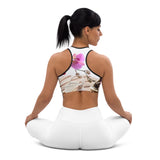 Padded Sports Bra - Zen Buddha with Orchid