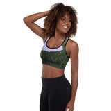 Padded Sports Bra - Mushrooms in Grass