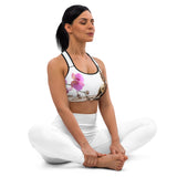 Padded Sports Bra - Zen Buddha with Orchid