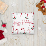 Premium Pillow - Happy Holidays (White Background)