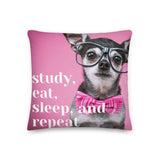 Premium Pillow - Study, Eat, Sleep and Repeat