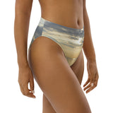 Recycled high-waisted bikini bottom - Cloudy Beach Sunset