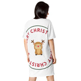 T-shirt dress - Reindeer/Merry Christmas