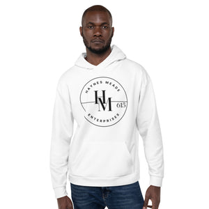 Unisex Hoodie - White with Large HME logo in center