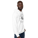 Unisex Hoodie - White with Large HME logo in center