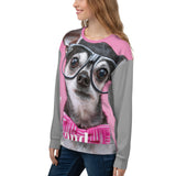 Unisex Sweatshirt - Chihuahua in Glasses - Study, Eat, Sleep, Repeat Collection