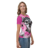 Women's T-shirt - Chihuahua in Glasses (Study, Eat, Sleep, Repeat)