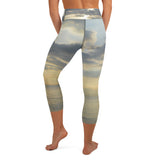 Yoga Capri Leggings - Cloudy Beach Sunset