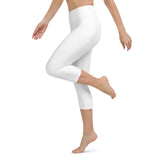 Yoga Capri Leggings - (White) - Bare - Zen