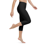 Yoga Capri Leggings - Black (plain)