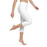 Yoga Capri Leggings - (White) - Bare - Zen