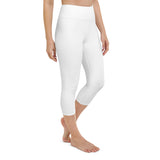 Yoga Capri Leggings - (White) - Bare - Zen