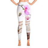 Yoga Leggings - Zen Buddha with Orchid