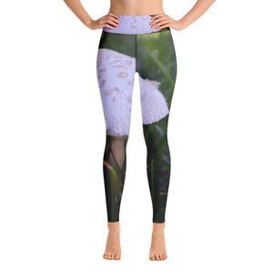 Yoga Leggings - Mushrooms in Grass