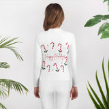 Youth Rash Guard - Happy Holidays (White Background)