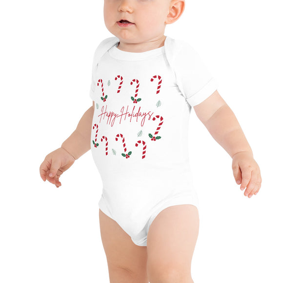 Baby short sleeve one piece - Happy Holidays