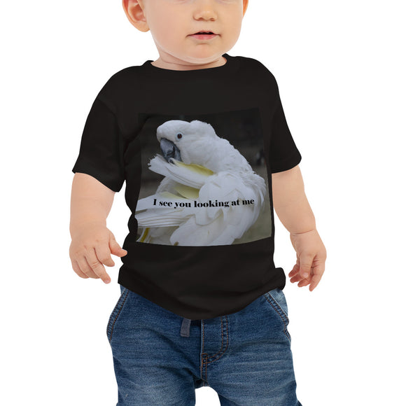 Baby Jersey Short Sleeve Tee - White Parrot