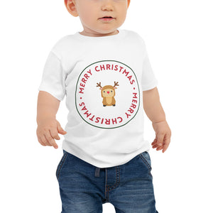 Baby Jersey Short Sleeve Tee - Reindeer/Merry Christmas