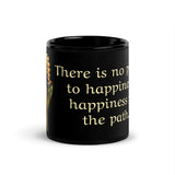 Zen Black Glossy Mug - Buddha (Black) - Happiness