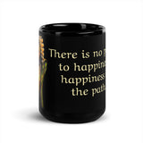 Zen Black Glossy Mug - Buddha (Black) - Happiness