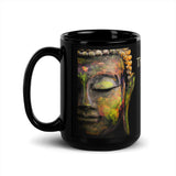 Zen Black Glossy Mug - Buddha (Black) - Happiness