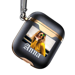 Custom Photo Electroplated Leather Airpod Case