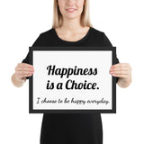 Framed poster - Happiness is a Choice