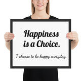 Framed poster - Happiness is a Choice