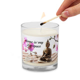 Glass jar soy wax candle - Zen Buddha design