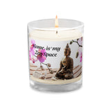 Glass jar soy wax candle - Zen Buddha design