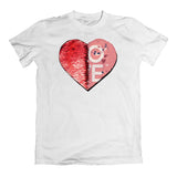 Custom Sequin Men T-Shirts (Heart)