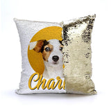 Custom Pet Portrait Reversible Sequin Pillow & Insert