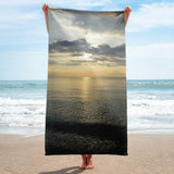 Beach Towel - Cloudy Beach Sunset